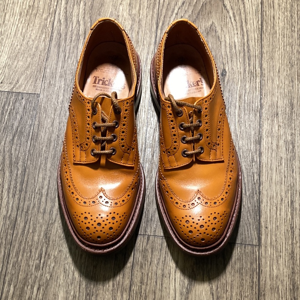 Trickers England men’s acorn antique derby brogues Size 9.5 UK 10 US